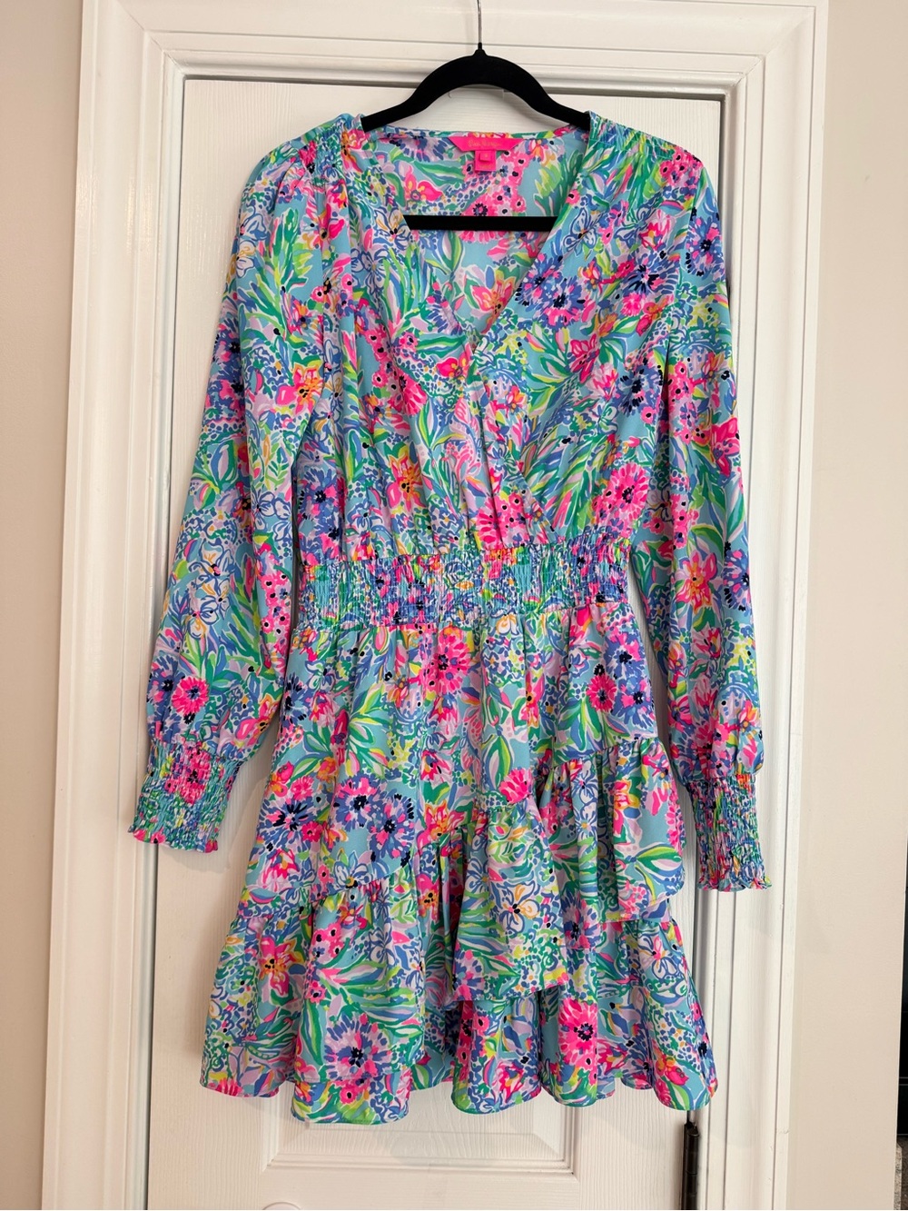 Lilly Pulitzer Cristiana Amalfi Blue Alligator Isle Size 4